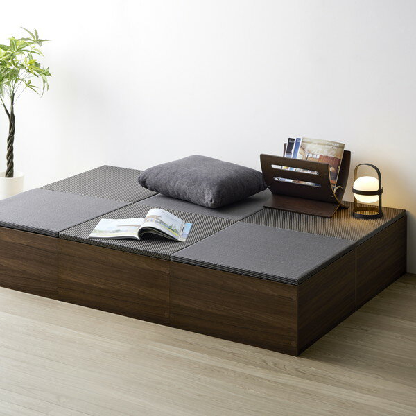 朝日木材加工 ZCM-3060BX-DB-DG ゼンキューブ タタミBOX ダークブラウン×ダークグレー [収納家具]