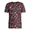 ADIDAS アディダス サッカー 半袖 トレーニング ジャージー ブラック/ライトグレーヘザーソリッドグレー/ピュアルビー J/4XL JVV10 JL952...