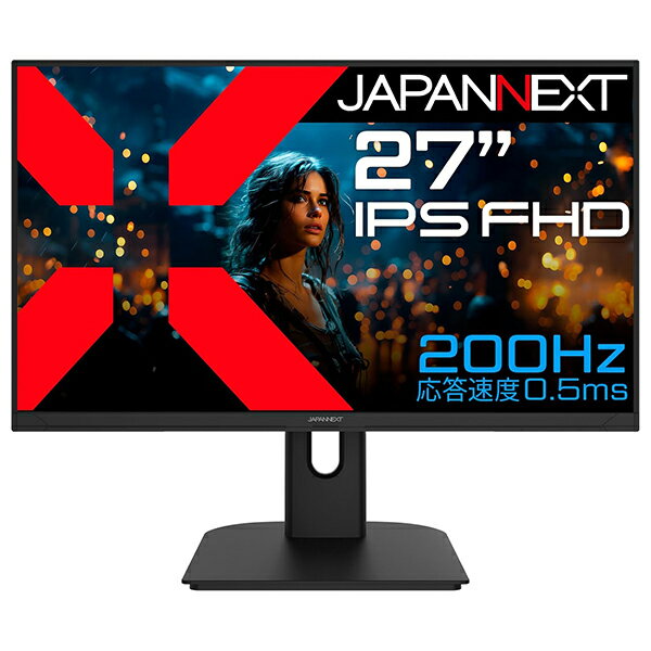 JAPANNEXT JN-IPS27G200F ゲーミング液晶ディスプレイ 27型 / 1920×1080 / HDMI×2 DP×1 / ブラック / スピーカー有 / 2年保証