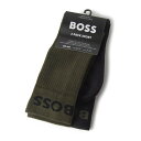 HUGO BOSS ヒューゴボス 靴下 グリーン 緑 メンズ 2足 50467707 362 2P SOCKS OPEN GREEN ブランド 誕生日 新生活 ...
