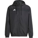 ADIDAS アディダス サッカーウインドジャケット ティロ 25 エッセンシャルズ ウーブンフーディー ブラック J/XL KSQ39 JC5435