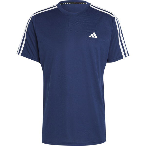 ADIDAS アディダス ランニングシャツメンズ トレイン エッセンシャルズ スリーストライプス ブルー J/M BXH41 IB8152
