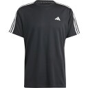 ADIDAS アディダス ランニングシャツメンズ トレイン エッセンシャルズ スリーストライプス ブラック J/S BXH41 IB8150