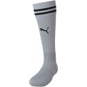 PUMA プーマ サッカーソックス ラインイリ ストッキング シルバー 2.7cm 729881 14(4)
