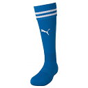PUMA プーマ サッカーソックス ラインイリ ストッキング ブルー 2.7cm 729881 02