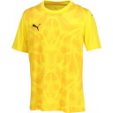 PUMA プーマ サッカーシャツ TEAMULTIMATE グラフィック ゲームシャツ イエロー S 706791 07