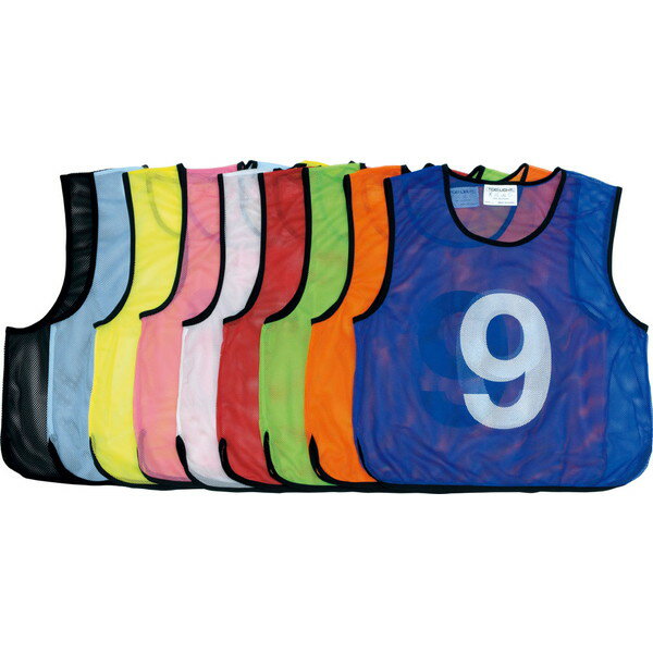 【エントリーでP5倍!14日10:00-16日23:59】 トーエイライト 学校体育器具 メッシュベスト1〜10 オレンジ B3254V 番号1〜10