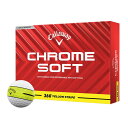 キャロウェイ CHROME SOFT(クロムソフト) ボール 2025年モデル 360 YLW STRIPE(イエローストライプ) 1ダース(12個入り) 【日本正規品】