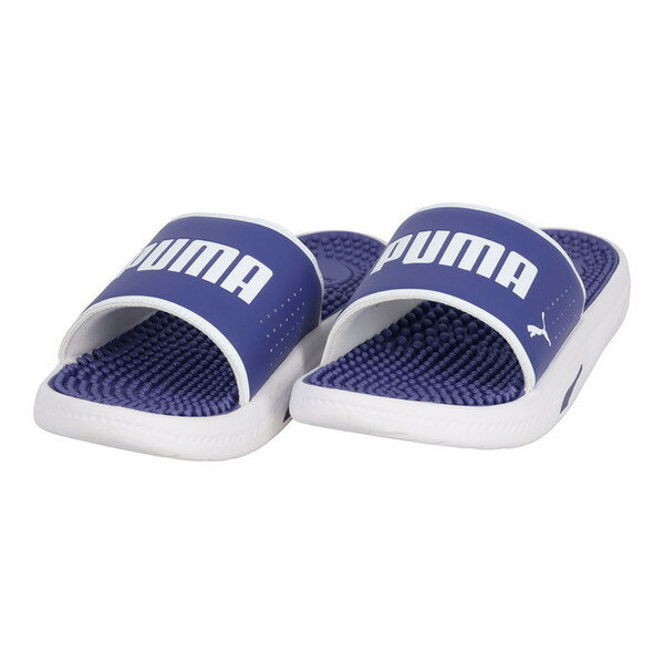 PUMA プーマ シャワーサンダル SOFTRIDE スライド マッサージ 26.0cm 383062 09 Blue Crystal-PUMA White