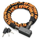 D97661 デイトナ(Daytona) バイク用 ワイヤーロック φ20mm ストロンガースチールリンクロック 鍵タイプ 1200mm ブラック 97661