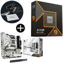 AMD Ryzen 9 9950X W/O Cooler WOF (16C/32T、4.3GHz、170W) CPU + ASRock B850M Steel ...