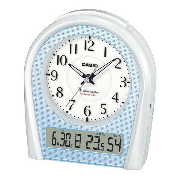 CASIO カシオ 目覚まし時計 電波置時計 電波時計 置時計 置き時計 クロック アナログ TTM-160NJ-8JF パールシルバー 温度 湿度計測 アラーム