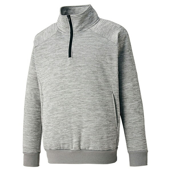 ZETT ゼット 野球ウエア HEAT-Z 裏起毛スタンドハーフジップジャケット グレー M BOS315 1500