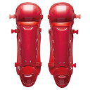 ZETT ゼット 野球防具 少年軟式用レガーツ レッド BLL7430 6400