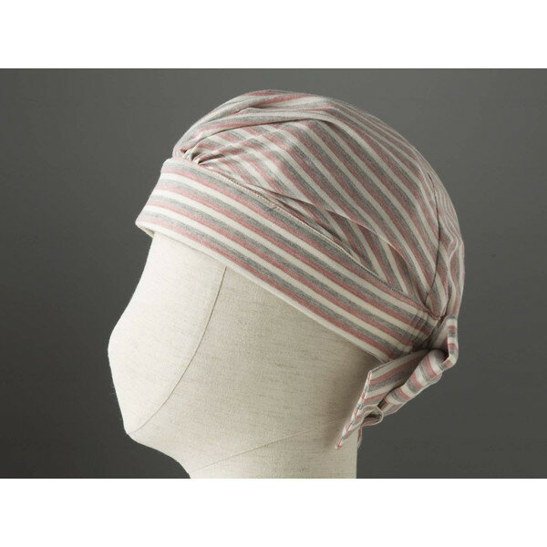 特殊衣料 abonetホーム ターバンN ストライプピンク 59〜61 メーカー直送