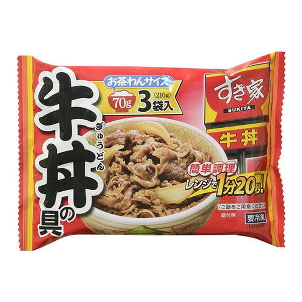 【 本商品をご購入希望のお客様へ 】※ 12時から14時の時間帯指定はできません。ご指定の場合は14時から16時にて手配いたします。商品説明★ お店の味をそのままに、ご家庭で手軽にお召し上がりいただけます。★ 便利なお茶碗一膳分サイズです。★ すき家秘伝のタレが、牛肉とたまねぎの絶妙なおいしさを引き出します。※表示画像はイメージであり実物とは色味が異なる場合がございます。※パッケージデザイン・規格等は予告なしに変更される場合がありますので予めご了承ください。※上記理由でのご返品はお受けできませんので、事前お問合せなどご注意のほど宜しくお願いいたします。※商品のお届けには1週間程掛かります。着日指定は出来ません。※商品はギフト包装・熨斗貼付などのラッピング対応をしておりません。スペック* 内容量: 210g* サイズ: 165x255x40