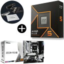 AMD Ryzen 5 9600X W/O Cooler WOF (6C/12T、3.9GHz、65W) CPU + ASRock B650M Pro RS +...