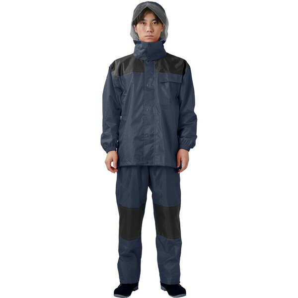 カジメイク 3420 アーマーライトレインスーツ ネイビー L(4)