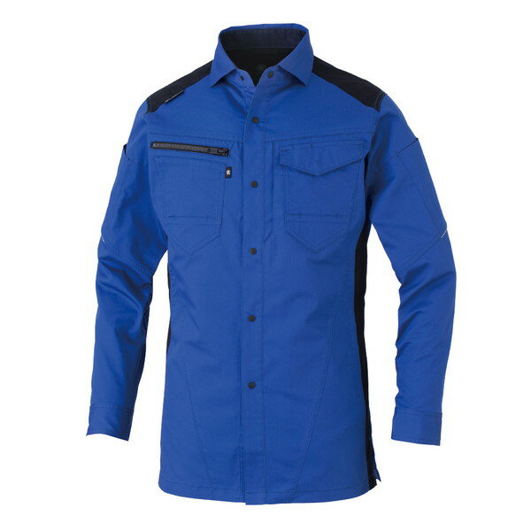 コーコス AG-3088 ブルー SS [ストレッチ長袖シャツ]