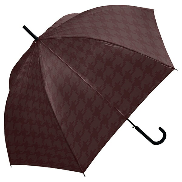 傘 雨傘 414-036 エンボス千鳥格子 ワインレッド 赤 メンズ レディース シンプル おしゃれ