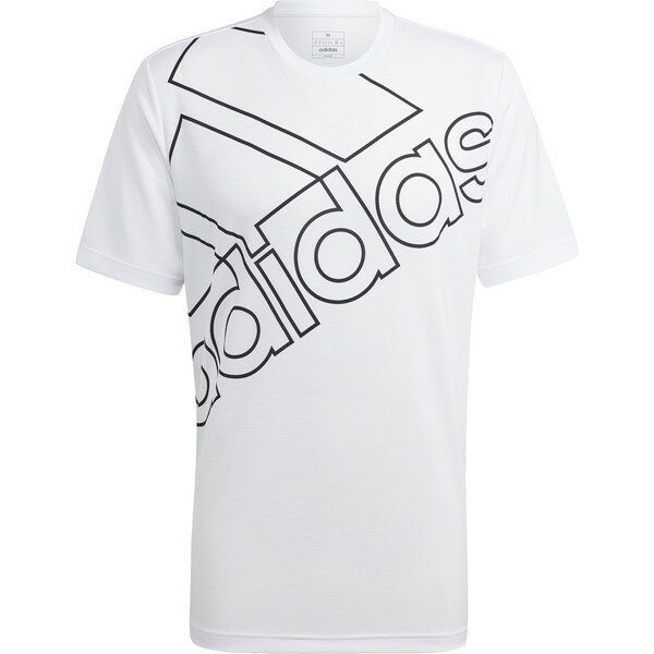 ADIDAS アディダス ランニングウエア AEROREADY トレーニング ロゴグラフィック 半袖Tシャツ ホワイト J/L KTF40 IY6363