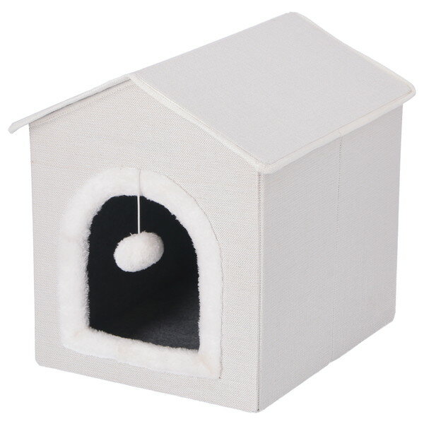 不二貿易 53714 ペットハウス 三角屋根 SサイズWH メーカー直送