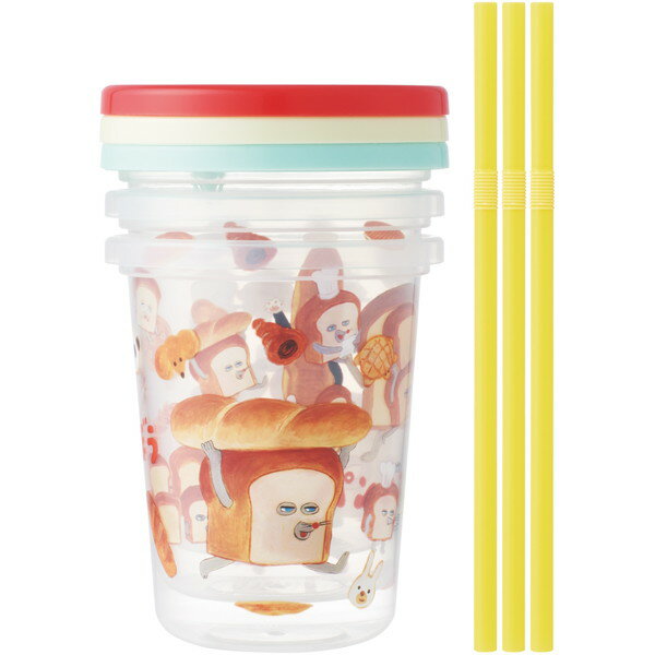 スケーター SIH3ST パンどろぼう [ストロー付き3個セット (320ml)]