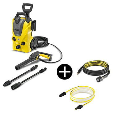 送料無料 KARCHER ケルヒャー 高圧洗浄機 K3サイレント + 自吸/延長ホースセット(東日本・50Hz専用) 家庭用 コンパクト 静音 静か 軽量 軽い パワフル 網戸 自転車 洗車 車 清掃 掃除 持ち運び便利 収納 ノズル 簡単 外壁 窓 ガラス 木材 バイク サイクロン 泥汚れ