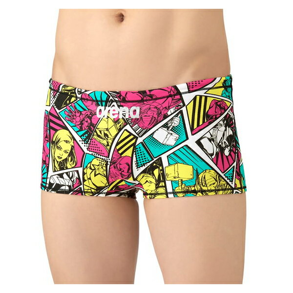 ARENA アリーナ 水泳 メンズ トレーニングスパッツ(ショートレッグ) グリーン×ピンク S AS5FWM51M GRPK