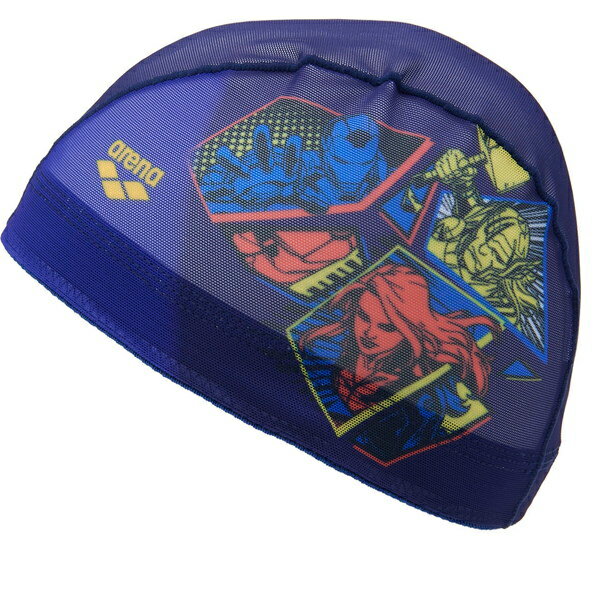 ARENA アリーナ 水泳 メッシュキャップ ネイビー×イエロー M AS5FSC80U NVYL