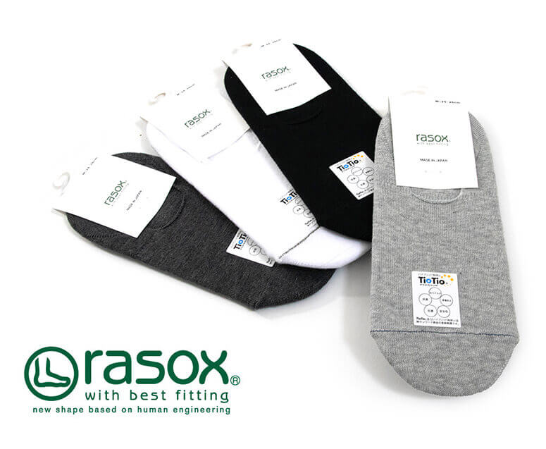 ★期間限定！ポイント15倍対象商品★rasox(ラソックス) 靴下 ベーシック カバーソックス フットカバー 深型タイプ 深履き レディース メンズ 女性用 男性用 日本製 メール便送料無料 (ba220co02)