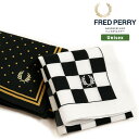 【期間限定！ポイント20倍】FRED PERRY(フレッドペリー) ハンカチ ハンカチーフ 大判 ドット柄 チェッカー柄 レディース メンズ 男女兼用 日本製 (f19895)プレゼント ギフト