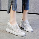 1000円OFFクーポン 厚底スリッポン レディース シューズ 女性 スリッポン 厚底 スニーカー 背伸び 婦人靴 女性 レディース スリッポン シークレットシ...