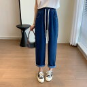 デニムパンツ レディース ジーンズ ストレート ジーパン ゆったり ハイウエスト女性用 デニム ワイドパンツ ロングパンツ おしゃれ 美脚 ジーパン ゆったり ...