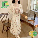 500円OFFクーポン ネグリジェ 秋冬 厚手 あったか ルームワンピース レディース リボン付き 大人可愛い 姫系 パジャマ 長袖 スクエアネック もこもこ ...