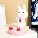 550円OFFクーポン 可愛いうさぎ卓上スタンド 癒し 置物 ポリレジン スマホホルダー スタンド卓上 アニマルオブジェ 可愛い インテリア雑貨 置き物 おしゃ...