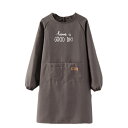 エプロン 袖付き長袖 ロング丈 ポケット付き かっぽうぎ かっぽう着 割烹着 レディース 大きいサイズ おしゃれ 家事 料理 カフェ 無地 幼稚園 保育士 介護...