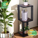 1000円OFFクーポン 飾り台 置物 花瓶 置き台 フラワースタンド アイアン製 2層 観葉植物 春の花 消毒液 花棚 室内 シンプル 収納棚 2段式 省スペ...