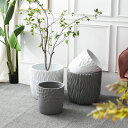 プランターポット プランター大型 おしゃれ 植木ポット シンプル 植木鉢 セメント 鉢植えカバー 特大 紫陽花 万年青 セメント鉢 モダン風 オフィスのインテリ...