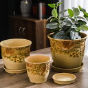 プランター 装飾用 多肉植物入れる 陶器プランター 穴あけ 軽い鉢 寄せ植え鉢 陶器鉢 多肉 サボテン 紫陽花 フラワーポット プランター穴あり 鉢 深鉢 イン...