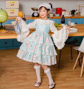 子供 ロリータ 服 女の子 ロリータワンピース 可愛い キャミソール 3段スカラップドレス シフォンブラウス フレア袖 ブラウス 女の子 lolita ドレス 星柄フリンジ付き 100-150