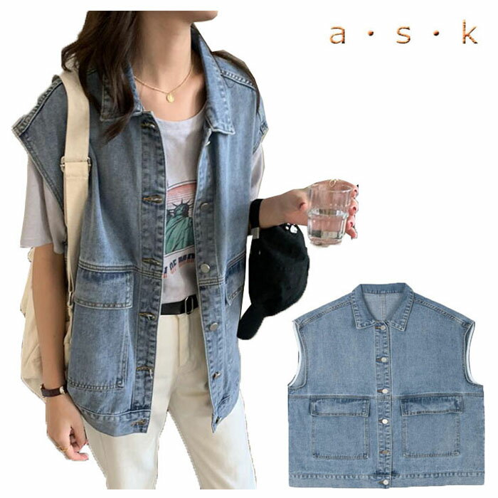 デニム ベスト レディース デニムベスト チョッキ ベスト Gジャン ノースリーブデニムコート 春秋ベスト ジャケット アウター ゆったり BF風 ライダース ...
