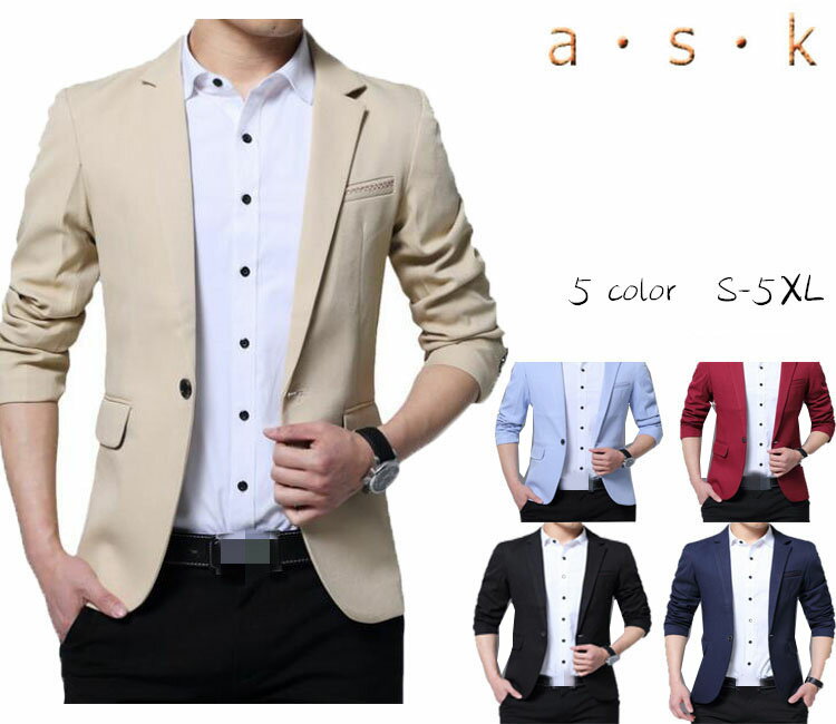 メンズ ジャケット 一つボタンスー