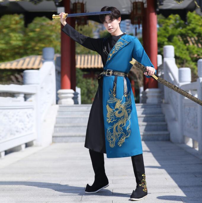 漢服 メンズ ハロウィン コスプレ メンズ漢服 古代美男子 仮装 華流 中華風 漢風 古風 コスプレ衣装 振袖 学園祭 文化祭 イベント 舞台劇 オペラ コスチューム 撮影衣装 メンズ変身仮装 大きいサイズ漢服 a-s-k-10005568 a・s・k store サンプル画像3