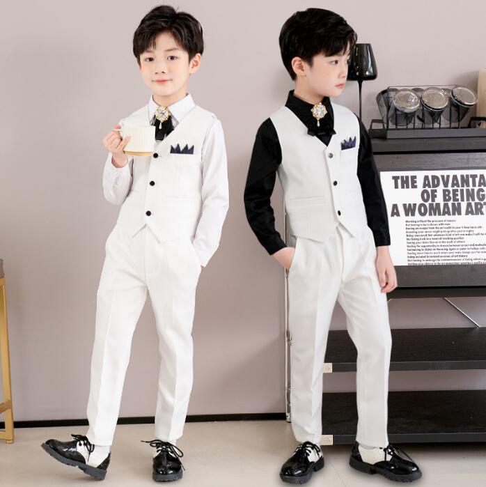 キッズ フォーマルスーツ 男の子 春秋スーツ ベストスーツセット 子供 礼服 紳士服...