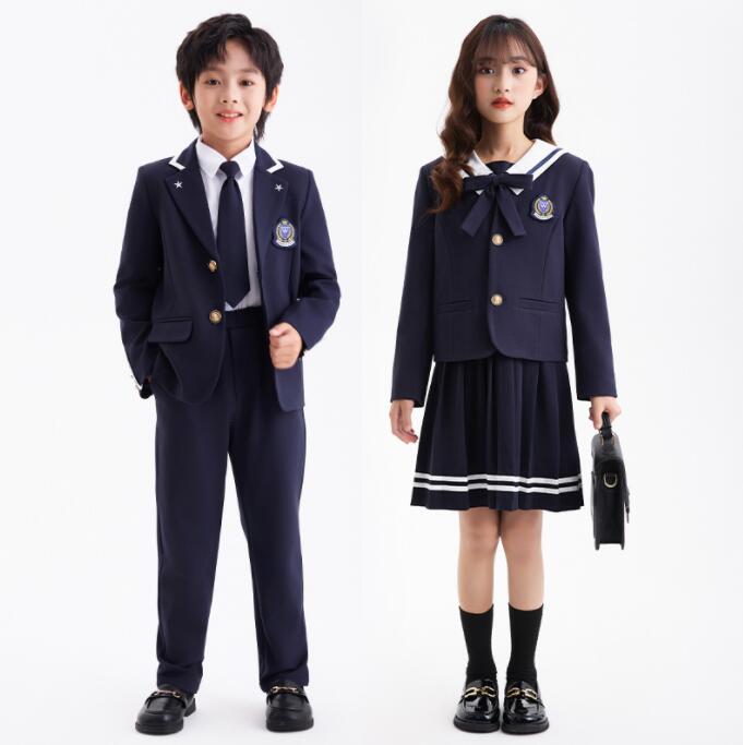キッズ マリン風 園服 ユニフォーム 子供 春秋 フォーマルスーツ 長袖 ユニフォーム 学園 園服 制服 男女お揃いスーツ パンツセット スカートセット 入学式...