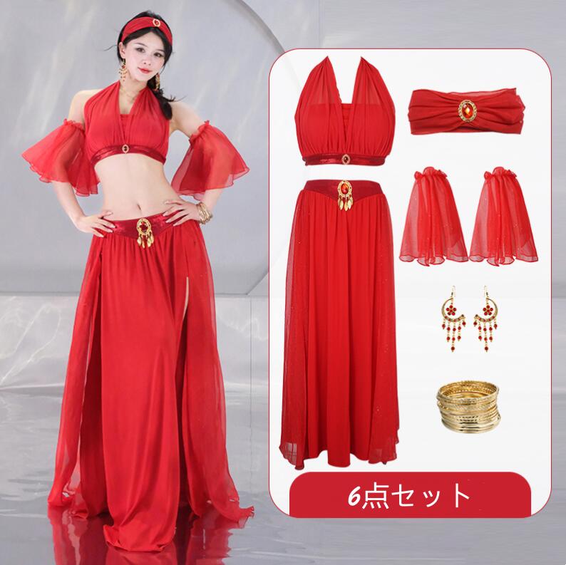 ITEM INFORMATION 【商品詳細】 4点セット：トップス＋スカート＋ヘアバンド＋袖 5点セット：トップス＋スカート＋ヘアバンド＋袖＋ピアス 6点セット：トップス＋スカート＋ヘアバンド＋袖＋ピアス＋腕輪 至急ご利用頂く場合は事前にメールでご連絡お願いします 薄いシフォン素材　素肌感の柔らかな着心地 吸湿発散性にも優れ　ドライで快適な状態を保ちます ウェストは編み上げなので自由に着用できるのが嬉しいポイント レッスンウェア 練功服 ルームウェア 舞台ダンス団服 普段着 いろんなシーンに相性 ■サイズ M　着丈21　バスト78　スカート丈96　ウェスト60-90　身長160-170　体重40-50kg L　着丈22　バスト82　スカート丈97　ウェスト62-94　身長160-170　体重50-57kg XL　着丈23　バスト86　スカート丈98　ウェスト64-98　身長160-170　体重57-65kg ■色 写真色 ■素材 チュール　コットン ■注意点※ お取り扱い方法： 手洗いおすすめ致します（40℃を限度） 塩素系及び酸素系の漂白剤の使用禁止　 日陰のつり干しが良い アイロン仕上げ可 洗濯機可 注意事項： ※サイズは平置き手採寸サイズとなります。素人が図る為若干の誤差は御座いますが、ご理解の程宜しくお願い致します。 ※製造中により、商品において色や柄、縫製など多少のほつれ等が生じる場合がございます。神経質の方はご購入をお控え下さい ※モデルに使用している小物、アクセサリ等は商品内容に含まれません。在庫管理や発送上の状況により商品がシワになる場合が御座いますので、予めご了承下さい。 ※商品の在庫状況は更新するように努力しておりますが、在庫切れの際はご理解をいただきますようお願いいたします。 安心保障： 注意書き：画面によって色合いが異なってみえる場合が御座います 不良品の場合、弊社負担で交換・返品対応いたします 一週間以内サイズ・色交換可能（送料生じることがあります） お客様都合より返品受付できない場合がございます（ドレスや舞台衣装、原則として交換可能、返品不可） イメージ違いより返品受付できない場合がございますITEM INFORMATION 【商品詳細】 4点セット：トップス＋スカート＋ヘアバンド＋袖 5点セット：トップス＋スカート＋ヘアバンド＋袖＋ピアス 6点セット：トップス＋スカート＋ヘアバンド＋袖＋ピアス＋腕輪 至急ご利用頂く場合は事前にメールでご連絡お願いします 薄いシフォン素材　素肌感の柔らかな着心地 吸湿発散性にも優れ　ドライで快適な状態を保ちます ウェストは編み上げなので自由に着用できるのが嬉しいポイント レッスンウェア 練功服 ルームウェア 舞台ダンス団服 普段着 いろんなシーンに相性 ■サイズ M　着丈21　バスト78　スカート丈96　ウェスト60-90　身長160-170　体重40-50kg L　着丈22　バスト82　スカート丈97　ウェスト62-94　身長160-170　体重50-57kg XL　着丈23　バスト86　スカート丈98　ウェスト64-98　身長160-170　体重57-65kg ■色 写真色 ■素材 チュール　コットン ■注意点※ お取り扱い方法： 手洗いおすすめ致します（40℃を限度） 塩素系及び酸素系の漂白剤の使用禁止　 日陰のつり干しが良い アイロン仕上げ可 洗濯機可 注意事項： ※サイズは平置き手採寸サイズとなります。素人が図る為若干の誤差は御座いますが、ご理解の程宜しくお願い致します。 ※製造中により、商品において色や柄、縫製など多少のほつれ等が生じる場合がございます。神経質の方はご購入をお控え下さい ※モデルに使用している小物、アクセサリ等は商品内容に含まれません。在庫管理や発送上の状況により商品がシワになる場合が御座いますので、予めご了承下さい。 ※商品の在庫状況は更新するように努力しておりますが、在庫切れの際はご理解をいただきますようお願いいたします。 安心保障： 不良品の場合、弊社負担で交換・返品対応いたします 一週間以内サイズ・色交換可能（送料生じることがあります） お客様都合より返品受付できない場合がございます（ドレスや舞台衣装、原則として交換可能、返品不可） イメージ違いよりの返品は受付できない場合がございます