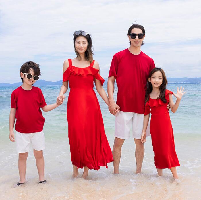 親子ペアルック 夏服 海旅行 衣装 カップル 衣装 家族旅行 新婚旅行 お揃い衣装 親子コーデ プレゼント..