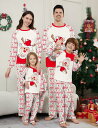 親子ペア クリスマス パジャマ クリスマスイブ 家族お揃い ルームウェア 部屋着 サンタコス トナカイ柄 寝巻き 上下2点セット クリスマス元素 親子コーデ ペアルック 衣装 ママ パパ キッズ ベビー 犬服