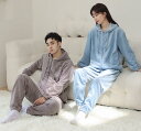 ペアルック ルームウェア 秋冬 もこもこ 部屋着 カップル ルームウェア 起毛 パーカーコート ルームウェア セットアップ 部屋着 ふわふわ レディースルームウ...